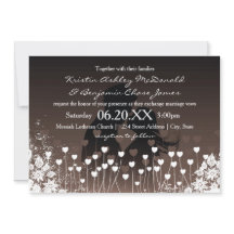 Hearts Bloom Silhouette - Einladung zur Hochzeit
