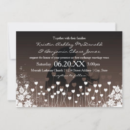 Hearts Bloom Silhouette - Einladung zur Hochzeit
