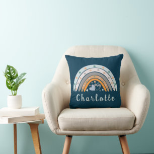 Hearts Boho Rainbow mit Personalisiertem Namen Kissen