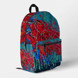 Hearts Book Bag Back Pack Bedruckter Rucksack
