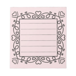 Hearts Border Notizblock