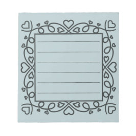 Hearts Border Notizblock