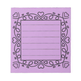 Hearts Border Notizblock