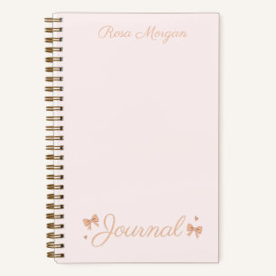 "Hearts & Bows" Coquette Journal Pink Notizbuch