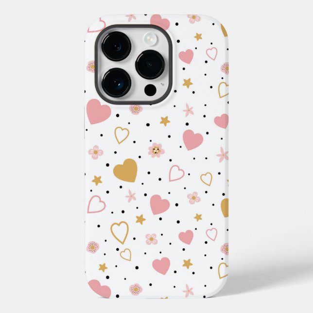 Hearts Case-Mate iPhone Case (Rückseite)