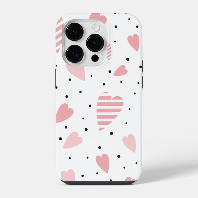 Hearts Case-Mate iPhone Case 14 Pro Hülle (Rückseite)