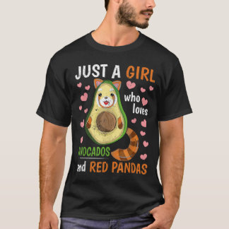Hearts Chinese Animal Avocado Lover Girls Women Re T-Shirt