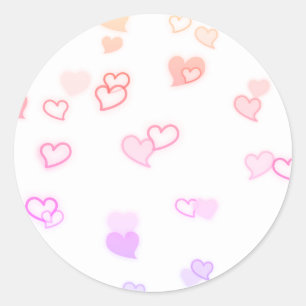 Hearts Classic Round Sticker