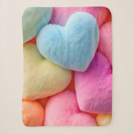Hearts Fleece Blanket Sherpadecke