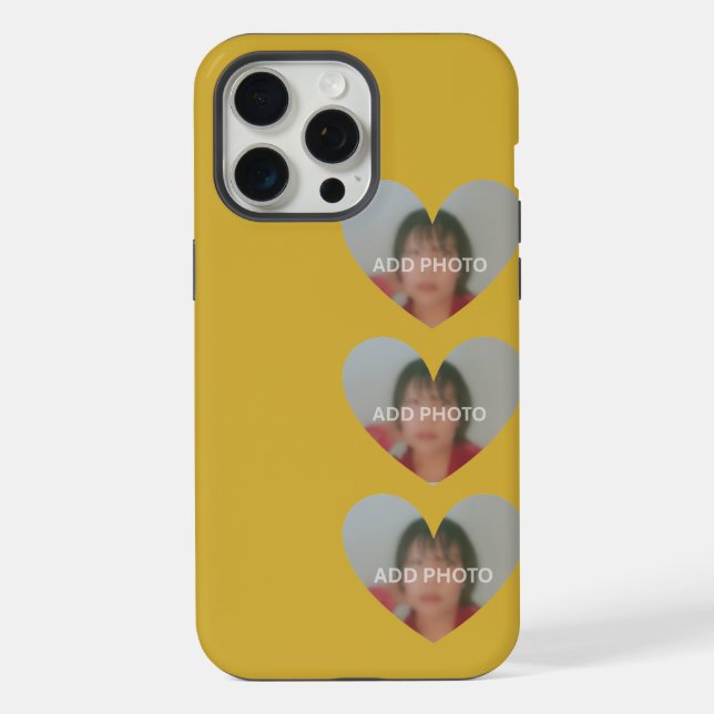 Hearts Foto Gold Phone Case iPhone 15 Pro Max Hülle (Rückseite)