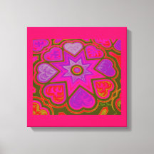 'Hearts Full of Love' Paneel-Druck (Helle Farben)