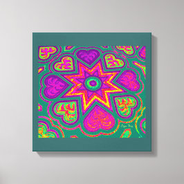 'Hearts Full of Love' Paneel-Druck (Helle Farben)( Leinwanddruck