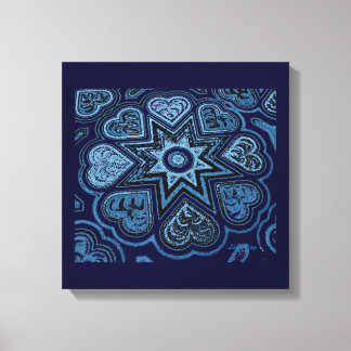 'Hearts Full of Love'-Paneel-Druck (Rustics) (Blau Leinwanddruck