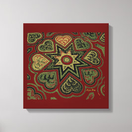 'Hearts Full of Love'-Panel (Rustics) (Burgunderro Leinwanddruck