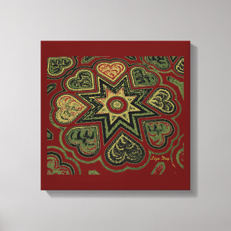 'Hearts Full of Love'-Panel (Rustics) (Burgunderro Leinwanddruck