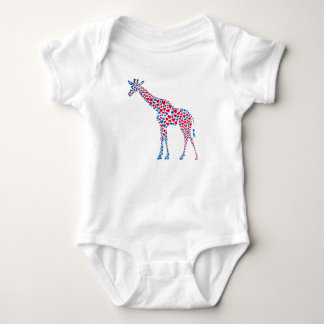 Hearts Giraffe Baby One-Piece Bodysuit Baby Strampler