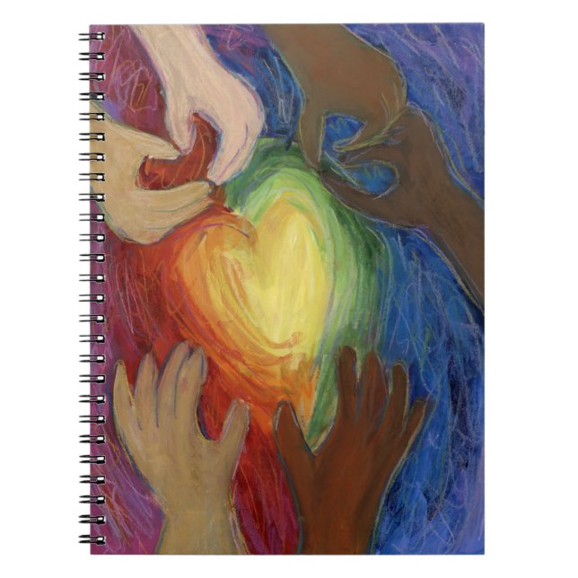 Hearts & Hands Liebe Diversity Art Notebook Journa Notizblock (Vorderseite)