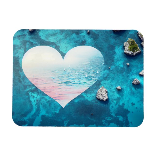 Hearts in the Ocean Magnet (Horizontal)