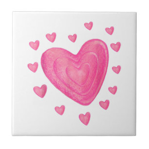 Hearts Kids School Valentines Day Girls Boys Fliese