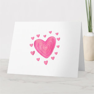 Hearts Kids School Valentines Day Girls Boys Karte