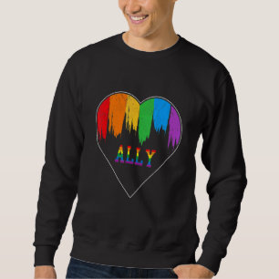 Hearts Lgbt Equality Liebe Lgbtq Rainbow Flag Gay  Sweatshirt