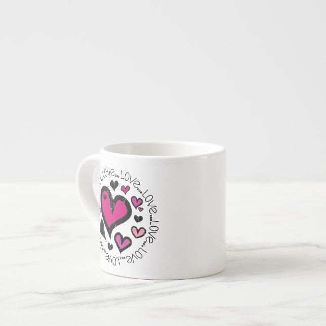 Hearts Love Espressotasse (Vorderseite Links)