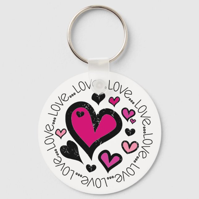 Hearts Love Schlüsselanhänger (Vorderseite)