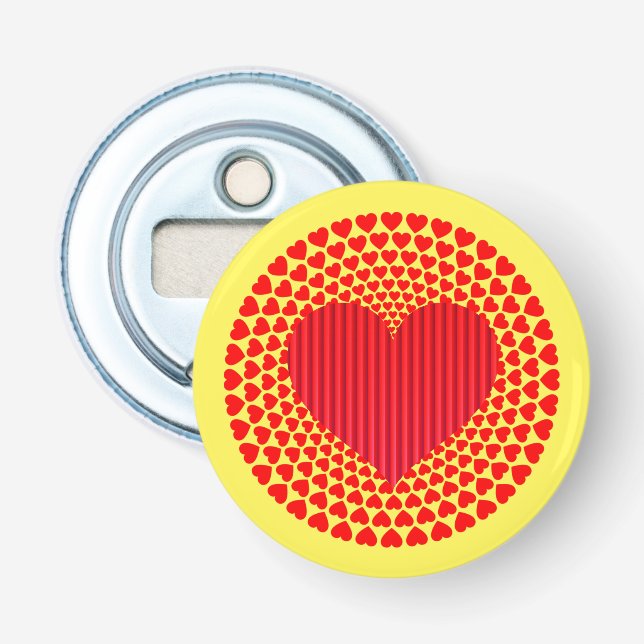 Hearts Mandala Design-25870 Flaschenöffner (Vorderseite)