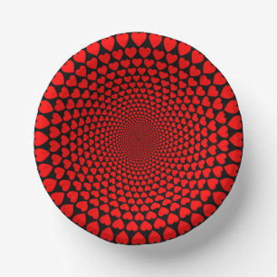 Hearts Mandala Design Pappteller