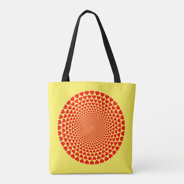 Hearts Mandala Design Tasche (Rückseite)