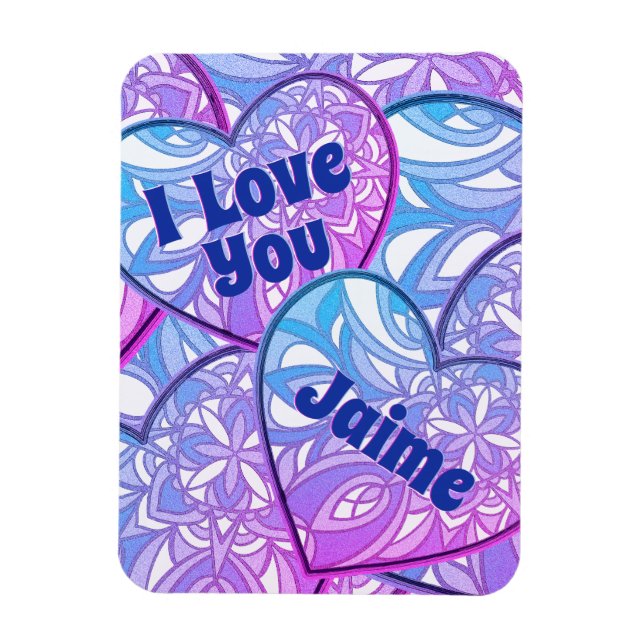 Hearts Mandala I Liebe You Magnet (Vertikal)