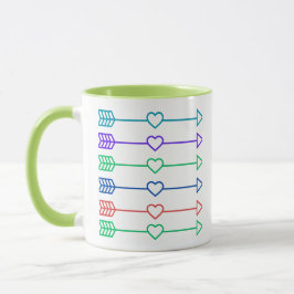 Hearts Modern Art Design Tasse