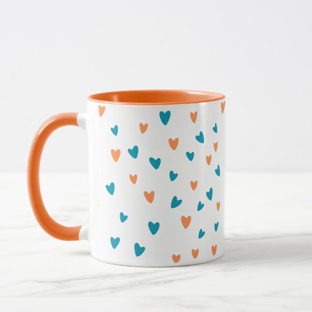 Hearts Moderne Kunst Tasse (Links)