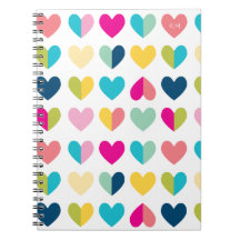 HEARTS Muster bunt moderne Regenbogeninitialen