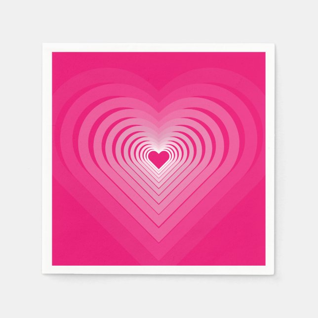 Hearts Napkins Pink - Love Serviette (Vorderseite)