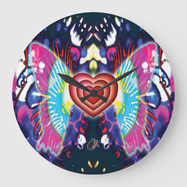 Hearts Of Glys Große Wanduhr (Vorderseite)