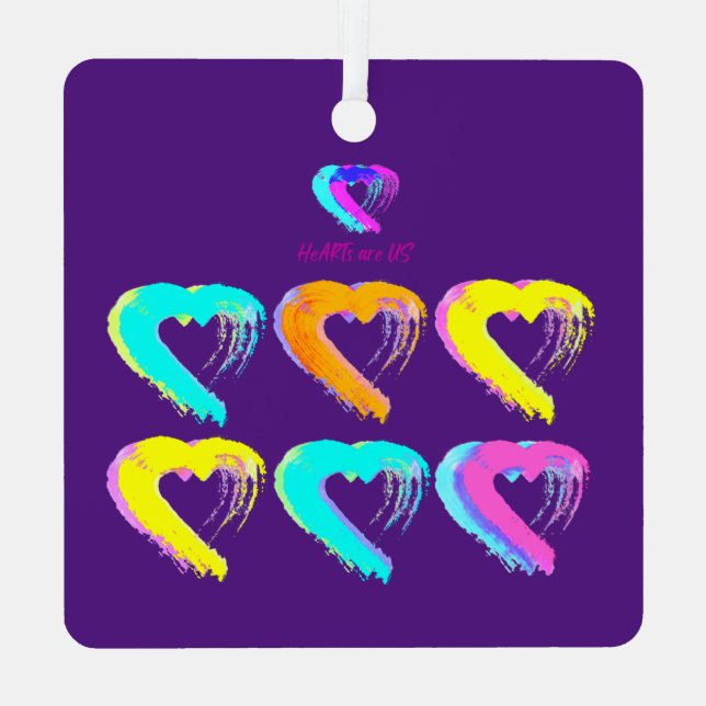 Hearts Ornament Aus Metall (Rückseite)