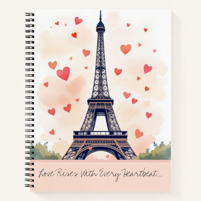 Hearts Over Paris Notizbuch (Vorderseite)
