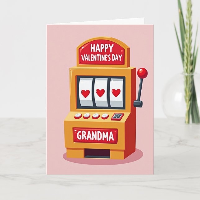 Hearts Pattern Grandma Card Karte (Vorderseite)