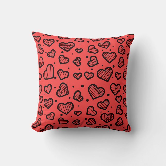 Hearts Pattern - Valentine's Day Inspired  Kissen (Vorderseite)