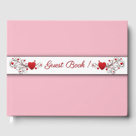 Hearts Pink Gästebuch