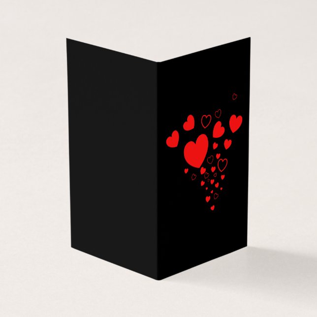 Hearts Platonic Valentine Carte pour notes 25pk (Outside)
