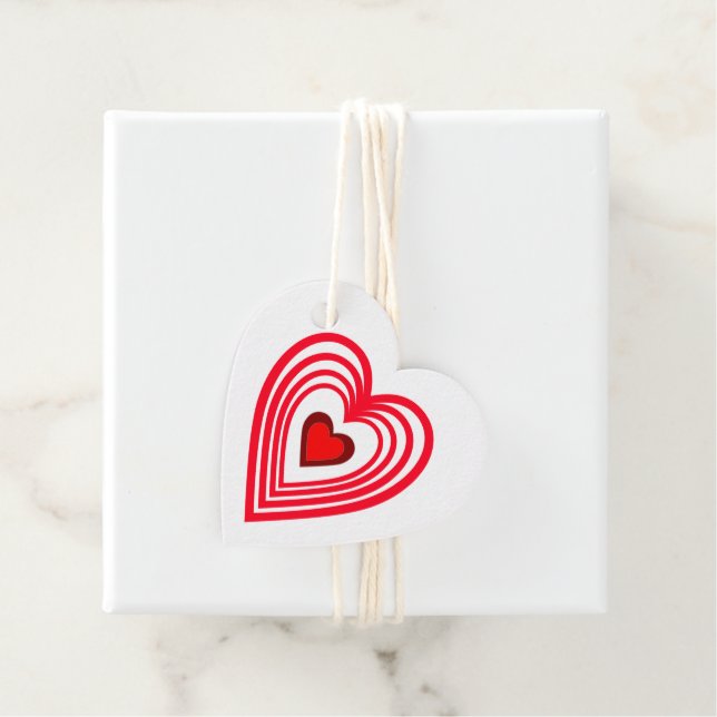 Hearts Red Wedding Valentinstag 4Patty Geschenkanhänger (Beispiel)