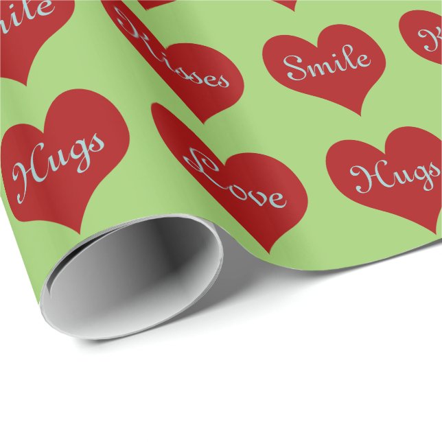 Hearts ~ Roll Gift Wrapping Paper FARBE CHANGE Geschenkpapier (Rolleneckpunkt)