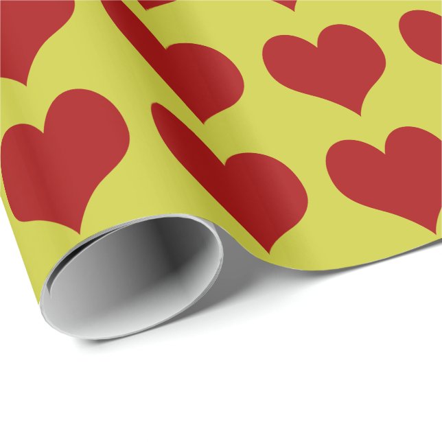 Hearts ~ Roll Gift Wrapping Paper FARBE CHANGE Geschenkpapier (Rolleneckpunkt)