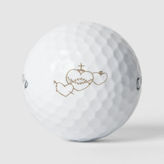 Hearts Rosary Golf Balls Golfball