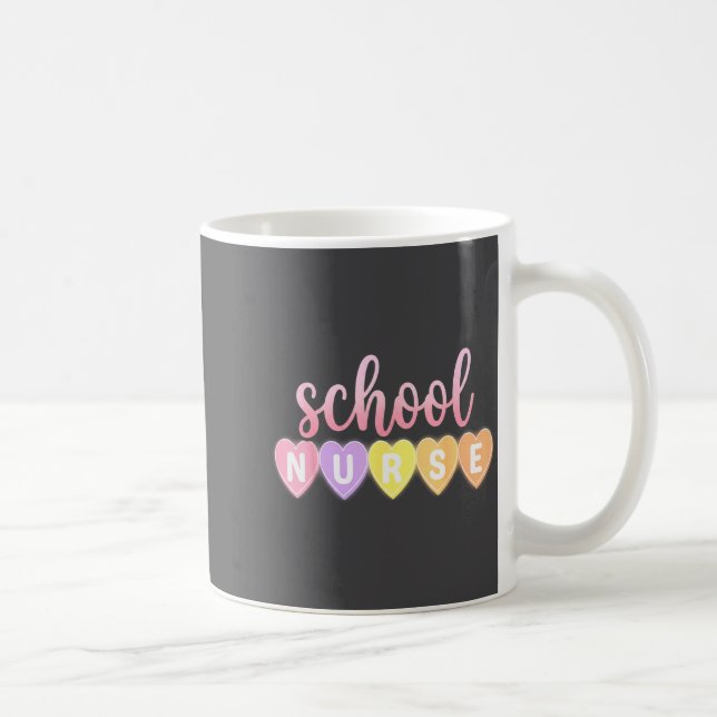 Hearts School Nurse Medical Istant Valentines Day  Kaffeetasse (Rechts)