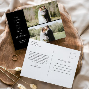 Hearts sind Full Two Foto Hochzeit Vielen Dank Pos Postkarte