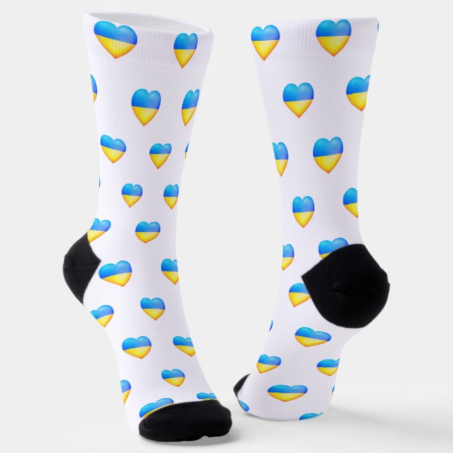 Hearts Socks Ukraine Flaggenfarben - Freiheit - Fr Socken (Gewinkelt)