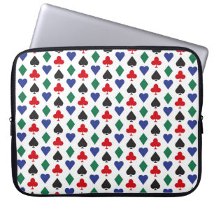 HEARTS SPADES CLUBS DIAMONONONS ROWS LAPTOPSCHUTZHÜLLE
